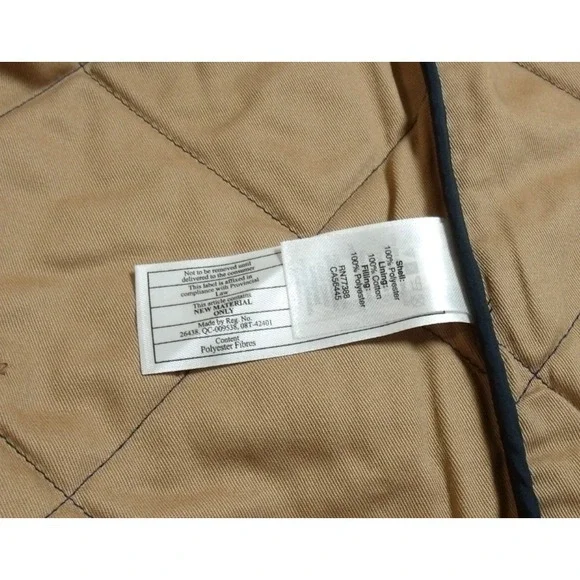 J Crew Vest Jacket Mens Medium Navy  Zip Quilted Outdoor Lined, Pockets - Picture 7 of 11